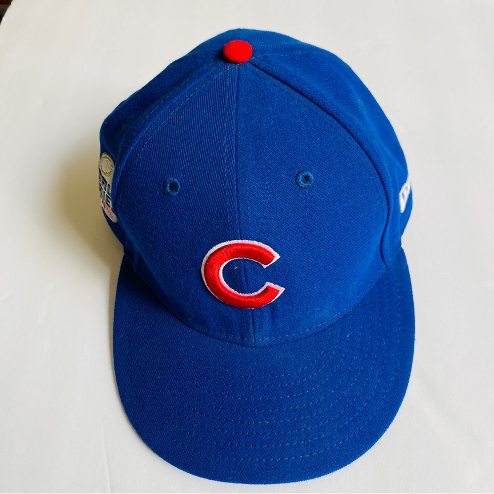 New Era 59Fifty MLB Chicago Cubs 2016 World Series Fitted Hat 7 1/4 Royal Blue
